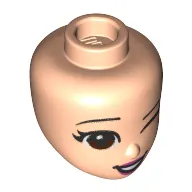 Minidoll Head, Wink, Open Mouth, Brown Eye print