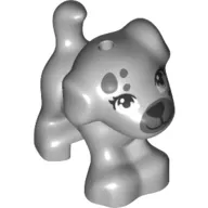 Animal, Dog, Small Standing with Black Eyes, Dark Bluish Grey Spots, Nose print