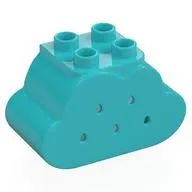 Duplo Brick 2 x 4 x 2 Cloud with Holes