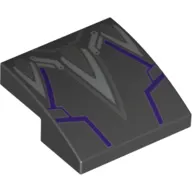 Brick Curved 2 x 2 x 2/3 with Dark Purple/Light Bluish Grey Stripes print