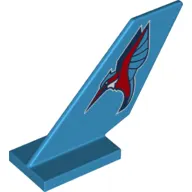 Tail Shuttle with Red and Blue Hummingbird Print