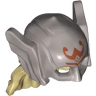 Hair and Helmet, Tan Hair, Dark Orange Symbol print