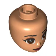 Minidoll Head, Reddish Brown Eyes, Dark Red Lips print