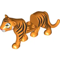 Animal, Tiger with 2 x 2 Cut-Out with White Face, Black Tiger Stripes print