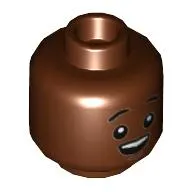 Minifig Head, Eyebrows Raised, Open Mouth Smile / Worried Print