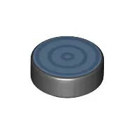 Tile Round 1 x 1 with Medium Blue Circles on White Background print
