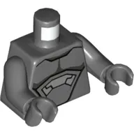 Torso Armor, Silver Panels, Black Lines Print, Dark Bluish Gray Arms and Hands