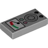 Tile 1 x 2 with Buttons, Meter Needle print
