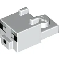 Animal Body Part, Cat Head 1 x 2 with Cube with Ears, Nose and Pixelated Face print
