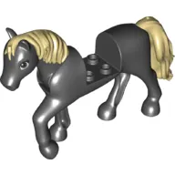 Animal, Horse with Raised Leg, Tan Mane and Tail print