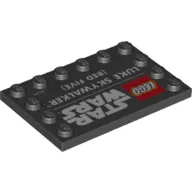 Plate Special 4 x 6 with 'LEGO STAR WARS LUKE SKYWALKER RED FIVE' print