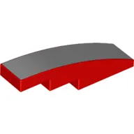 Brick Curved 4 x 1 with White print