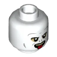 Minifig Head Voldemort, Cheek Lines, Tan Eyeshadow, Sticking Out Tongue Print
