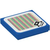 Tile 2 x 2 with Baby Penguin and Barcode Print (Sticker)