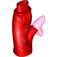 Minidoll Hips and Fishtail (Mermaid) with Opal Trans-Medium Reddish Violet Tail Fin and Scales Print