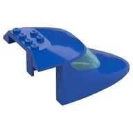 Aircraft Fuselage Curved Forward 6 x 10 x 4 Top with 2 Trans-Blue Window Panes
