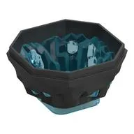 Rock 4 x 4 x 1 2/3, Bottom with Trans-Light Blue Crystals Pattern