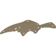 Wing, Left, Scalloped with Holes Print