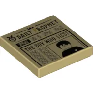 Tile 2 x 2 with Newspaper, 'Daily Prophet', 'The boy who lies' print