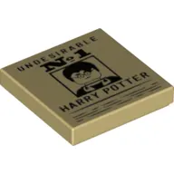 Tile 2 x 2 with 'Undesirable No. 1 Harry Potter' print