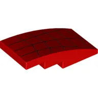 Brick Curved 4 x 2 No Studs with Black Spider Wedding Print