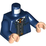 Torso Jacket, Zippers, Dark Bluish Grey Hogwarts Sweater, Red/Yellow Tie print, Dark Blue Arms, Light Nougat Hands
