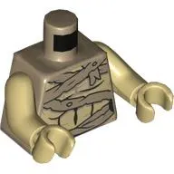 Torso, Dark Tan Mummy Wraps print, Tan Arms and Hands
