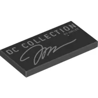 Tile 2 x 4 with 'DC COLLECTION BY JIM LEE' and Signature Print