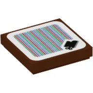 Tile 2 x 2 with Clockwork Boot and Barcode Print (Sticker)