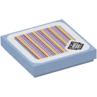 Tile 2 x 2 with Big Spike and Barcode Print (Sticker)