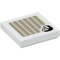 Tile 2 x 2 with Piranha Plant and Barcode Print (Sticker)