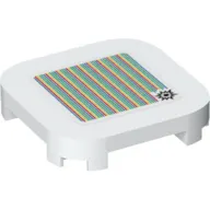 Tile Round Corners 4 x 4 x 2/3 with Explosion and Barcode Print (Sticker)