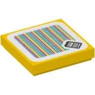 Tile 2 x 2 with Baby Yoshi and Barcode Print (Sticker)