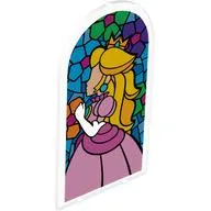 Glass for Frame 1 x 6 x 7 with Glass-Stained Window, Princess Peach print
