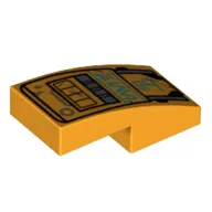 Brick Curved 2 x 1 No Studs [1/2 Bow] with Control Panel print