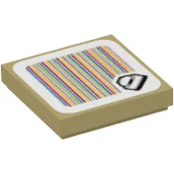 Tile Special 2 x 2 Inverted with Cake and Barcode Print (Sticker)