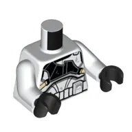 Torso Armor, Clone Trooper, Black Holster print, White Arms, Black Hands