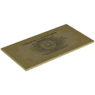 Tile 8 x 16 with Bottom Tubes with Train Ticket, 'LONDON TO HOGWARTS for ONE WAY Travel Platform 9 3/4' print