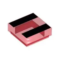 Tile 1 x 1 with Black Stripe print