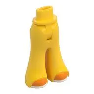 Minidoll Hips and Wide Pants with Orange Shoes, White Soles print