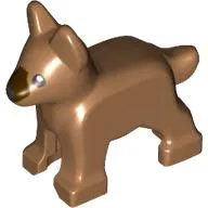 Animal, Dog, Small (Puppy), Alsatian / German Shepherd (Police Dog) with Black Eyes and Dark Brown Muzzle Print