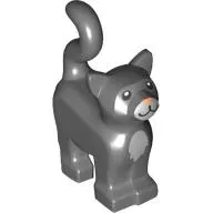 Animal, Cat, Standing New Style with White Muzzle and Chest and Coral Nose Print