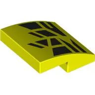 Brick Curved 2 x 2 x 2/3 with Black Shapes print