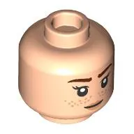 Minifig Head Susan Bones, Reddish Brown Eyebrows, Freckles, Neutral/Surprised print