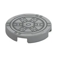Tile Round 2 x 2 with 6 Metal Beams print