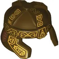 Helmet Dwarf, Cheek Protection and Flared Front with Gold and Copper Decorations print