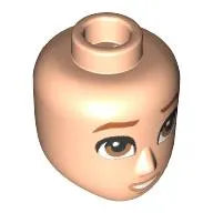 Minidoll head Male with Brown Eyebrows, Brown Eyes, Open Mouth Smile print
