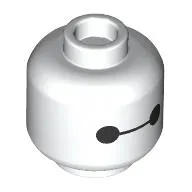 Minifig Head Baymax, Black Circles with Line print