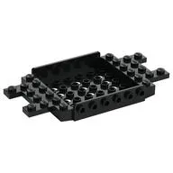 Vehicle Base 6 x 12 x 1 with Holes, 6 Studs On sides, 1 x 2 Cutouts on Ends