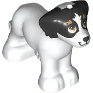 Animal, Dog Big with Brown Eyes, Black Face and Ears print (Daisy)